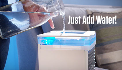 Adding water to Arctic Air® Pure Chill™