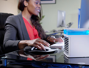 Arctic Air® Pure Chill™ works great on an office table