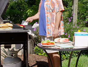Stay cool working by the grill