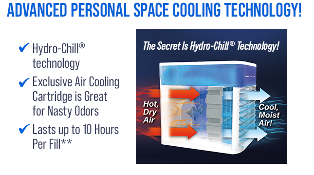 Pure Chill® 2.0 - The Powerful, Personal Space Cooler Enjoy Cool, Fresh  Air…ANYwhere!