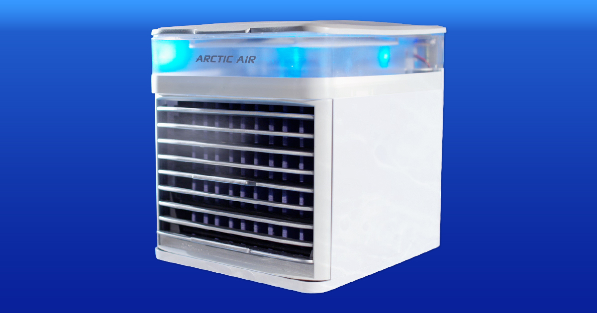 Arctic Air Pure Chill Evaporative Air Cooler By Ontel - Powerful 3-Speed Personal Space Cooler, Quiet, Lightweight And Portable For Bedroom, Office, Living Room & More : Home & Kitchen